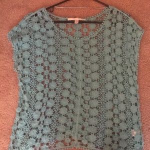 Lace crochet crop top.